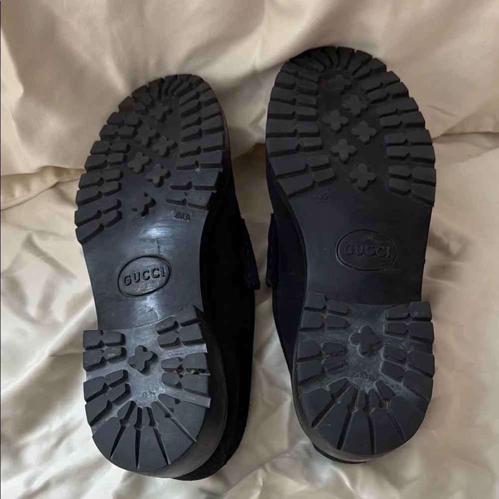 Gucci Black Suede Horsebit Loafers - Picture 4 of 6